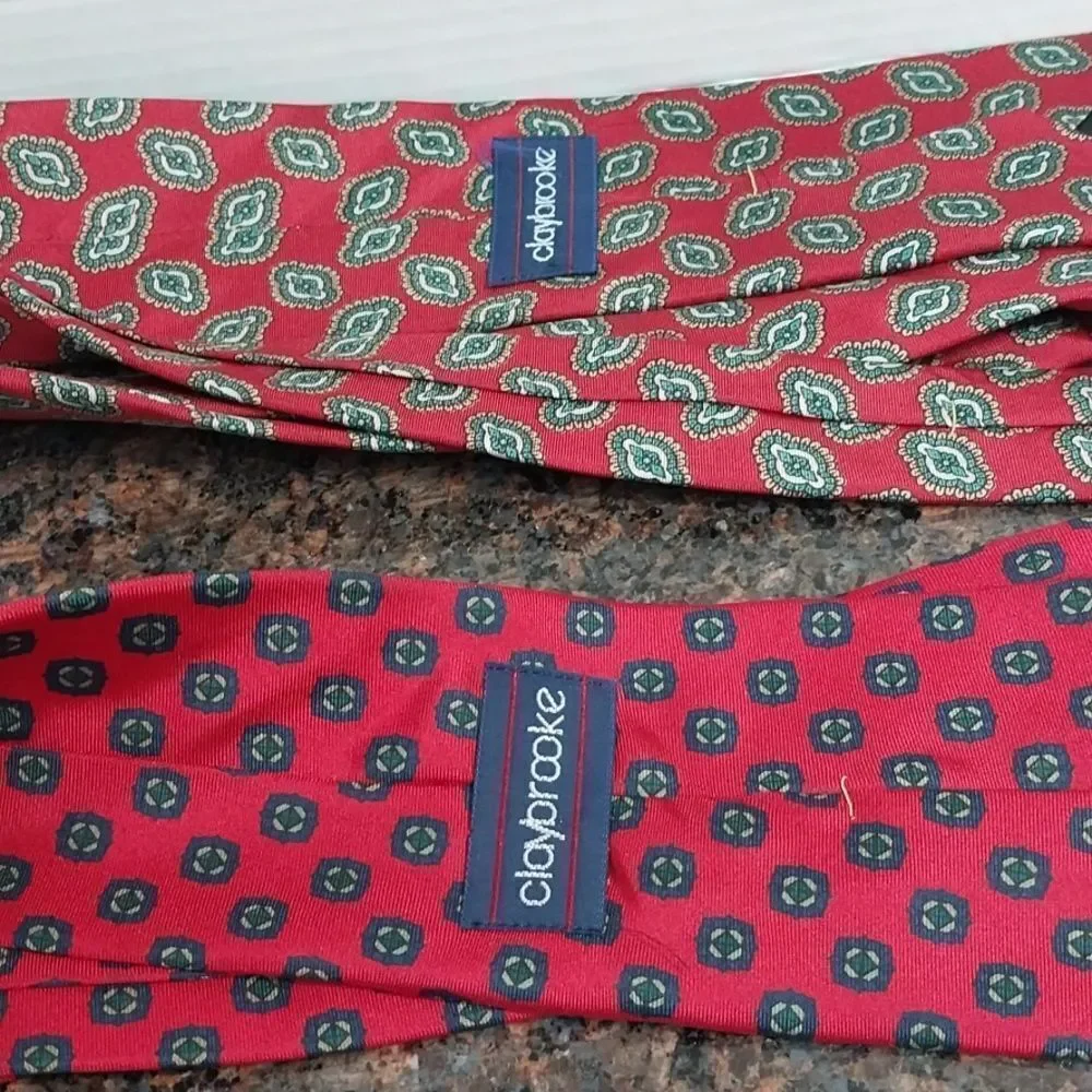 2 Silk Claybrooke Ties....EUC